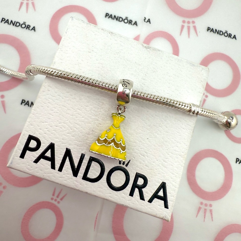 Princess Belle Dress Charm compatible with Pandora